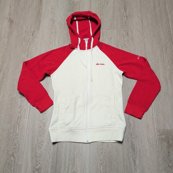 Columbia Tops - Columbia Ohio State Zip Up Hoodie Womens S Red Cream Brutus Raglan Embroidered